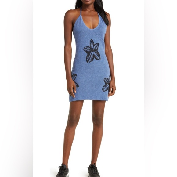 NWT Honor The Gift Floral Knit Halter Dress In Black Size Large NWT - Picture 4 of 13